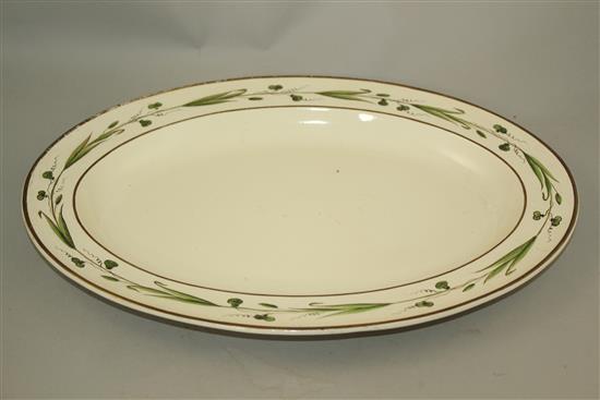 A Wedgwood creamware forty seven piece part dinner service, early 19th century, 39.5cm, some damage